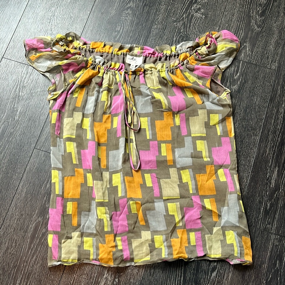 Milly tank with drawstring neck, size 6